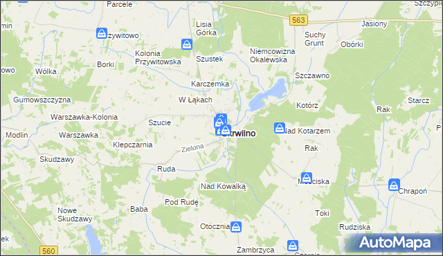 mapa Skrwilno, Skrwilno na mapie Targeo