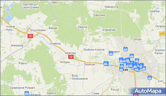 mapa Słodków-Kolonia, Słodków-Kolonia na mapie Targeo