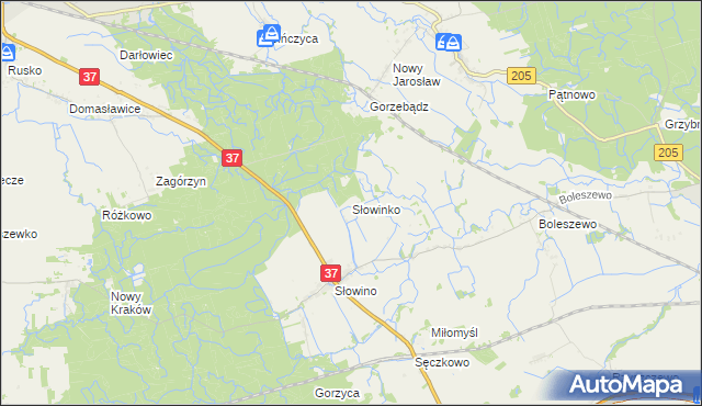 mapa Słowinko, Słowinko na mapie Targeo