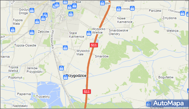 mapa Smardów, Smardów na mapie Targeo
