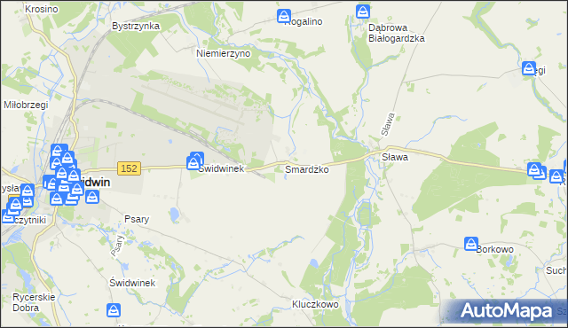 mapa Smardzko, Smardzko na mapie Targeo