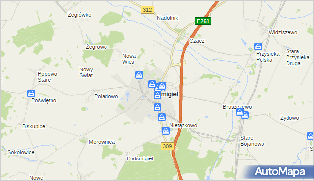 mapa Śmigiel, Śmigiel na mapie Targeo