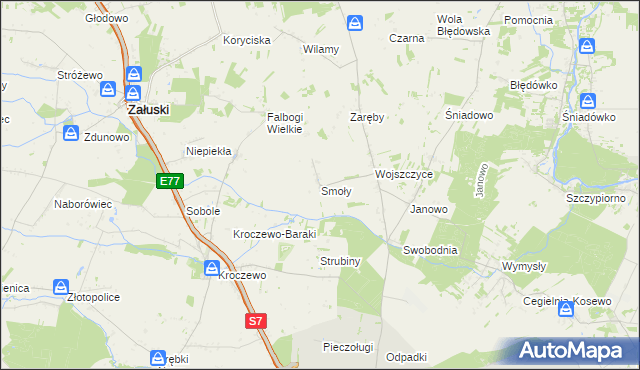 mapa Smoły, Smoły na mapie Targeo
