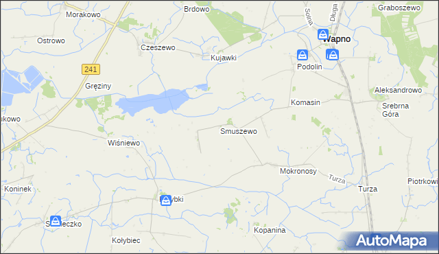 mapa Smuszewo gmina Damasławek, Smuszewo gmina Damasławek na mapie Targeo