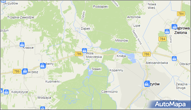 mapa Smyków gmina Przyrów, Smyków gmina Przyrów na mapie Targeo