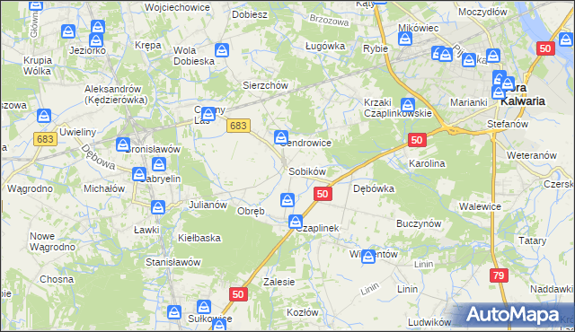 mapa Sobików, Sobików na mapie Targeo