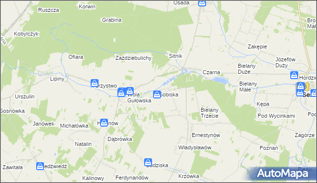 mapa Sobiska, Sobiska na mapie Targeo