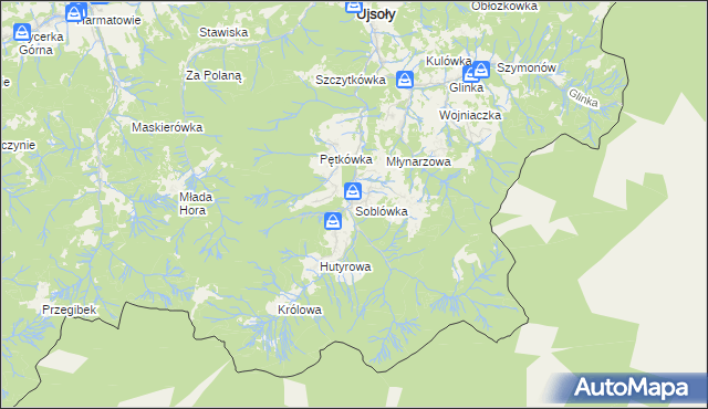 mapa Soblówka, Soblówka na mapie Targeo