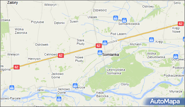 mapa Somianka-Parcele, Somianka-Parcele na mapie Targeo