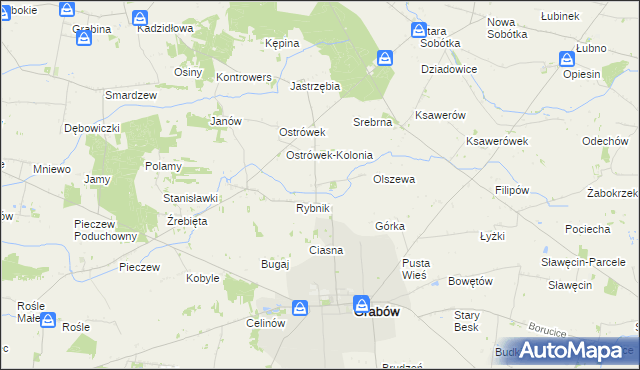 mapa Srebrna Wieś, Srebrna Wieś na mapie Targeo