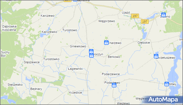 mapa Sroczyn, Sroczyn na mapie Targeo
