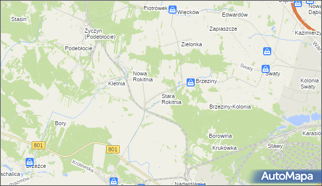 mapa Stara Rokitnia, Stara Rokitnia na mapie Targeo