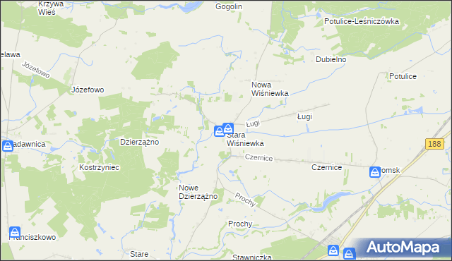 mapa Stara Wiśniewka, Stara Wiśniewka na mapie Targeo
