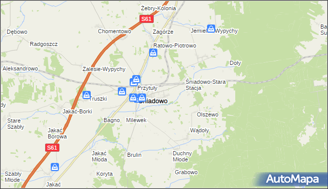 mapa Stare Ratowo, Stare Ratowo na mapie Targeo