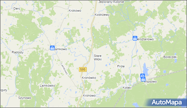mapa Stare Włóki, Stare Włóki na mapie Targeo