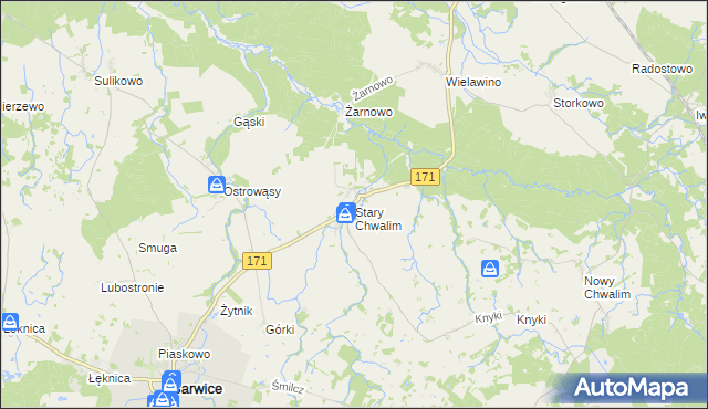 mapa Stary Chwalim, Stary Chwalim na mapie Targeo