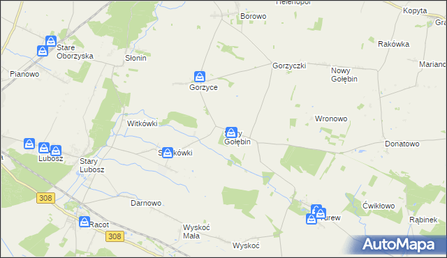 mapa Stary Gołębin, Stary Gołębin na mapie Targeo
