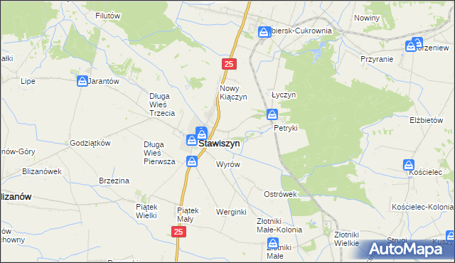 mapa Stary Kiączyn, Stary Kiączyn na mapie Targeo