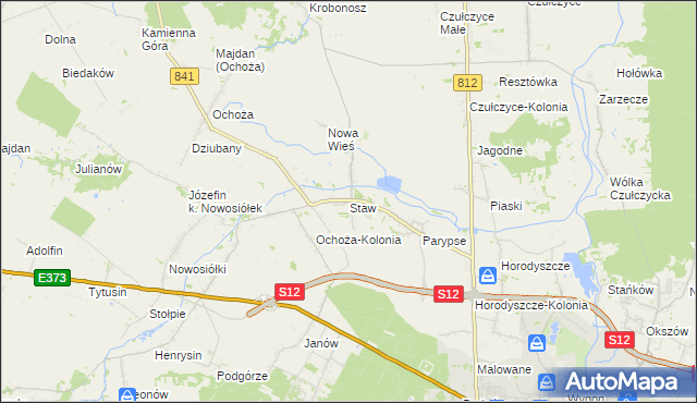 mapa Staw gmina Chełm, Staw gmina Chełm na mapie Targeo