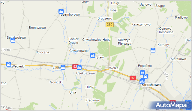 mapa Staw gmina Strzałkowo, Staw gmina Strzałkowo na mapie Targeo