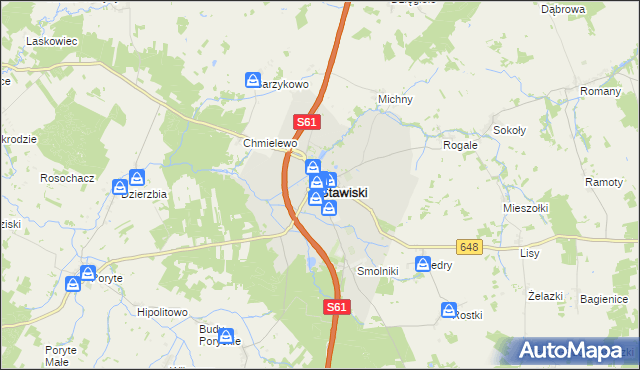 mapa Stawiski, Stawiski na mapie Targeo