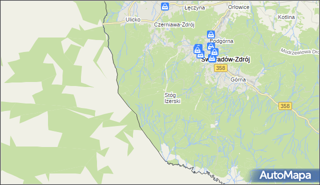 mapa Stóg Izerski, Stóg Izerski na mapie Targeo