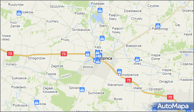 mapa Stopnica, Stopnica na mapie Targeo