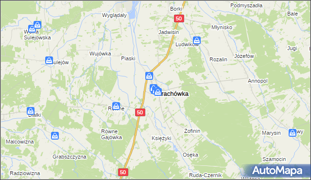 mapa Strachówka, Strachówka na mapie Targeo