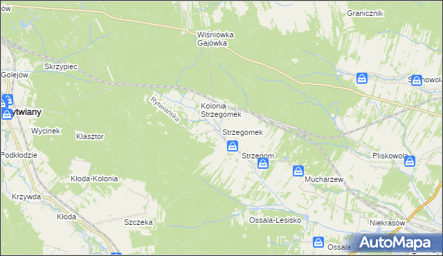mapa Strzegomek, Strzegomek na mapie Targeo