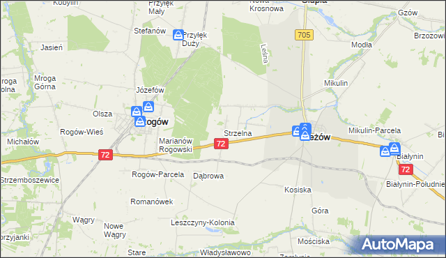 mapa Strzelna, Strzelna na mapie Targeo