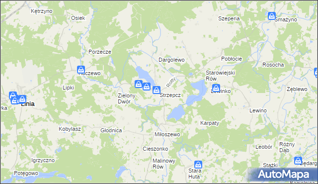 mapa Strzepcz, Strzepcz na mapie Targeo