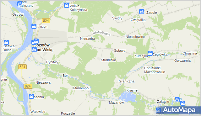 mapa Studnisko, Studnisko na mapie Targeo
