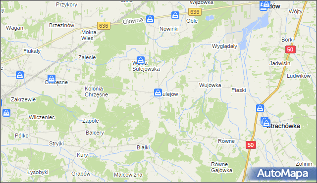 mapa Sulejów gmina Jadów, Sulejów gmina Jadów na mapie Targeo
