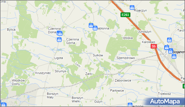 mapa Sułków gmina Góra, Sułków gmina Góra na mapie Targeo