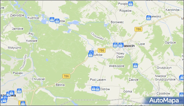 mapa Sułków gmina Krasocin, Sułków gmina Krasocin na mapie Targeo