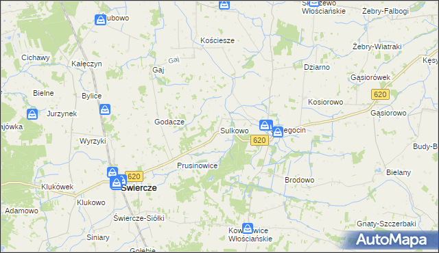 mapa Sulkowo, Sulkowo na mapie Targeo