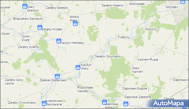 mapa Święck-Strumiany, Święck-Strumiany na mapie Targeo