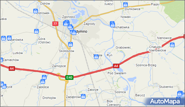 mapa Święte gmina Radymno, Święte gmina Radymno na mapie Targeo