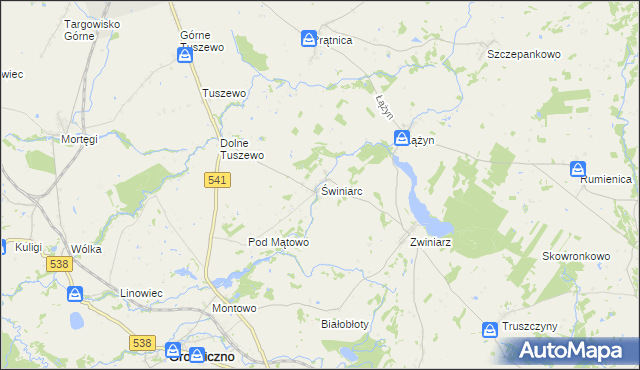 mapa Świniarc, Świniarc na mapie Targeo