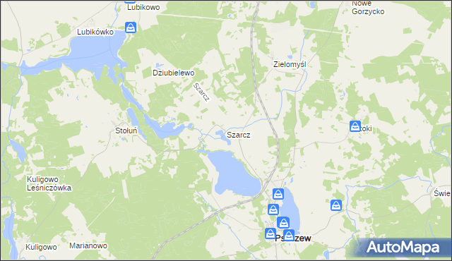 mapa Szarcz, Szarcz na mapie Targeo