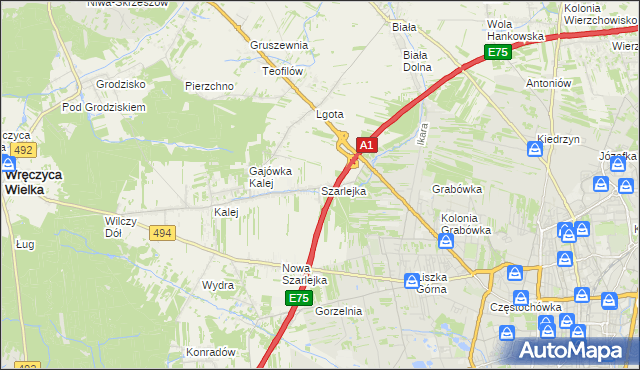 mapa Szarlejka, Szarlejka na mapie Targeo