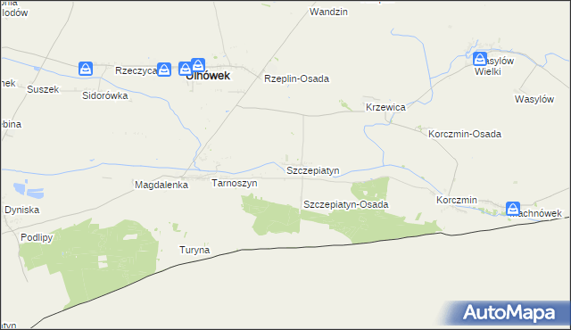 mapa Szczepiatyn, Szczepiatyn na mapie Targeo