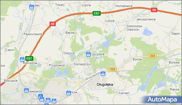 mapa Szczodre, Szczodre na mapie Targeo