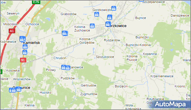 mapa Szczukocice, Szczukocice na mapie Targeo