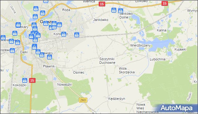 mapa Szczytniki Duchowne, Szczytniki Duchowne na mapie Targeo
