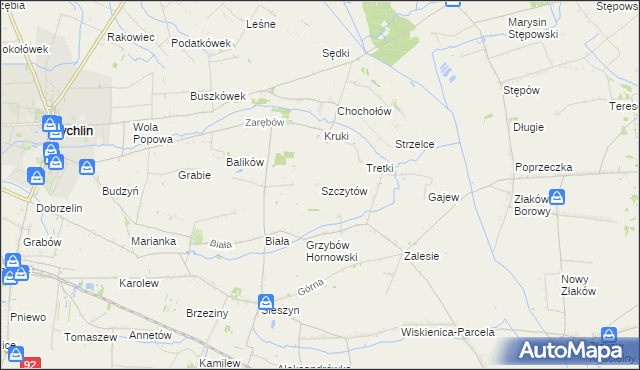 mapa Szczytów, Szczytów na mapie Targeo