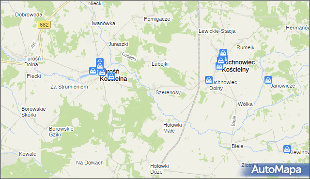 mapa Szerenosy, Szerenosy na mapie Targeo