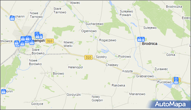 mapa Szołdry, Szołdry na mapie Targeo