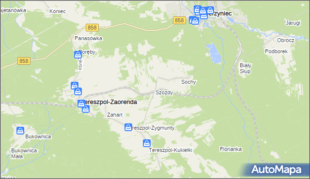 mapa Szozdy, Szozdy na mapie Targeo