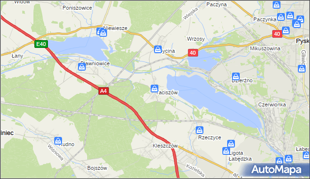 mapa Taciszów, Taciszów na mapie Targeo